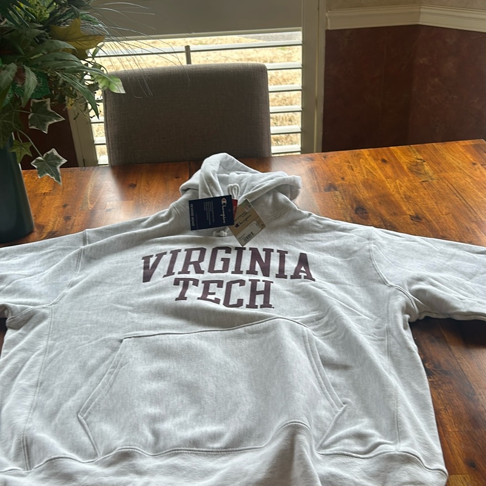 Va Tech Champion brand XL Hoodie. Brand new with tags. Heavy, warm,beautiful.